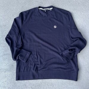 Ted Baker London Cardiff 100% Wool Crewneck Sweater Mens XXL Navy